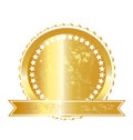 Gold label seal icon