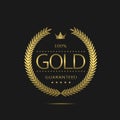 Gold label template