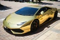 Gold Lamborghini Huracan 2016