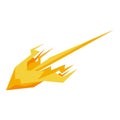 Gold laser shot icon isometric vector. Firearm phaser