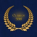 Gold laurel for 2018 graduation