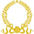 Gold laurel wreath