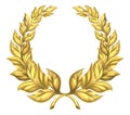Gold Laurel Wreath Royalty Free Stock Photo