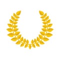 Gold laurel wreath icon.