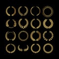 Gold laurel wreaths