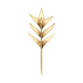 Gold Leaf Brooch With Concise Brushwork - Sketchfab