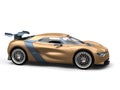 Gold leaf painted modern super sports car