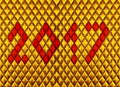 gold Leather upholstery texture Royalty Free Stock Photo