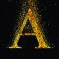 Gold letter A