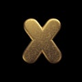 Gold letter X - Small 3d precious metal font - Suitable for fortune, business or luxury related subjects