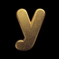 Gold letter Y - Small 3d precious metal font - Suitable for fortune, business or luxury related subjects