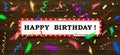 Gold lettering Happy Birthday Royalty Free Stock Photo