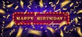 Gold lettering Happy Birthday Royalty Free Stock Photo