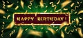 Gold lettering Happy Birthday Royalty Free Stock Photo