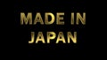 Gold letters collecting from particles - Made in Japan