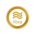 Gold Libra Coin Vector icon Design Royalty Free Stock Photo