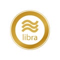 Gold Libra Coin Vector icon Design