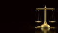 The Gold Libra and jigsaw for law concept 3d Rendering Royalty Free Stock Photo