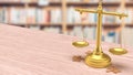 The Gold Libra and jigsaw for law concept 3d Rendering Royalty Free Stock Photo