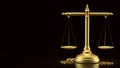 The Gold Libra and jigsaw for law concept 3d Rendering Royalty Free Stock Photo