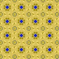 Gold light and deep floral pattern on a golden background