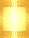 Gold Lightrays Photo Frame Royalty Free Stock Photo