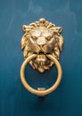 Antique door knob lion head Royalty Free Stock Photo