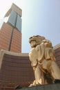 Gold lion near MGM casino