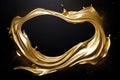 Gold liquid frame with luxurious sheen, perfect for premium branding, opulent event invites, upscale product showcases