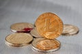 Gold Litecoin coin Royalty Free Stock Photo