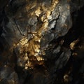 Black And Gold Florescence: A Contemporary Metallurgy In Zbrush Style