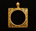 Gold locket frame pendant Royalty Free Stock Photo