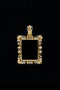 Gold locket frame pendant Royalty Free Stock Photo