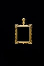 Gold locket frame pendant Royalty Free Stock Photo