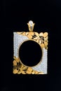 Gold locket frame pendant with diamond Royalty Free Stock Photo