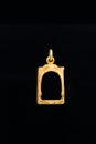 Gold locket frame pendant Royalty Free Stock Photo