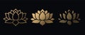 Gold lotus flower logo