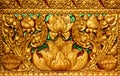 Gold lotus thai painting