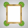 Gold louise and leaves photo frame