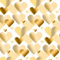 Gold love concept icon repeatable motif