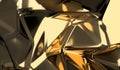 Gold Low Poly Shape Closeup Background