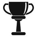 Gold manager cup icon, simple style Royalty Free Stock Photo