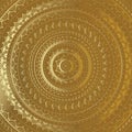 Gold Mandala. Indian decorative pattern.