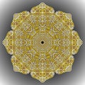 Gold Mandala texture with golden mosaics in the Byzantine style. Antique color Mosaic tiles in antique style. Cobblestone texture Royalty Free Stock Photo