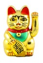 Gold Maneki Neko Japan Lucky Cat Royalty Free Stock Photo