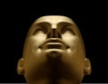 Gold mannequin head looking up Royalty Free Stock Photo