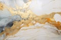 Gold marble background with Generative Ai. Natural granite floor. White stone wall