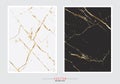 Gold marble cover background, Vector set template Royalty Free Stock Photo