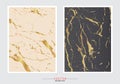 Gold marble cover background, Vector set template Royalty Free Stock Photo