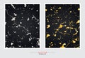 Gold marble cover background, Vector set template Royalty Free Stock Photo